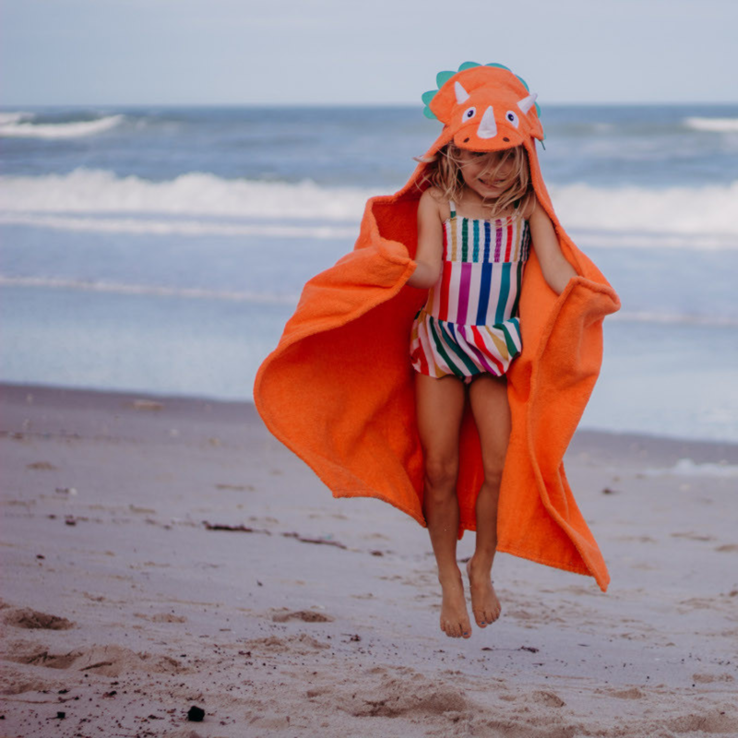 Dino Power Kids Hooded Cotton Towel (2-8 YRS)