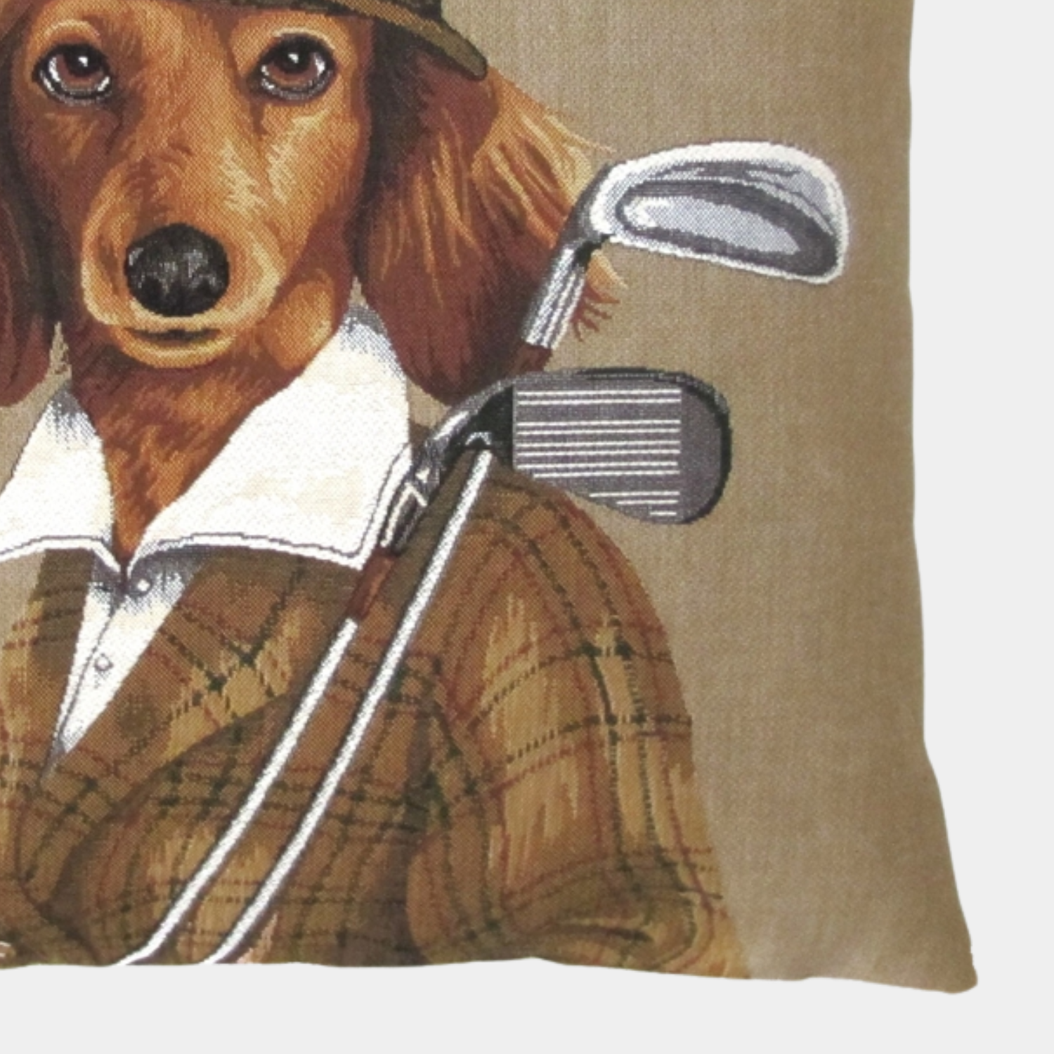 Woven Golf Country Club Cocker Spaniel Toss Pillow