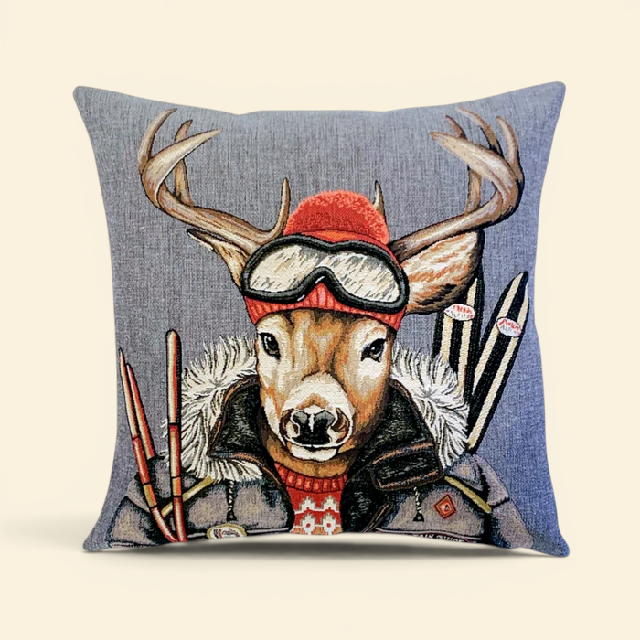 Woven Alpine Stag Toss Pillow