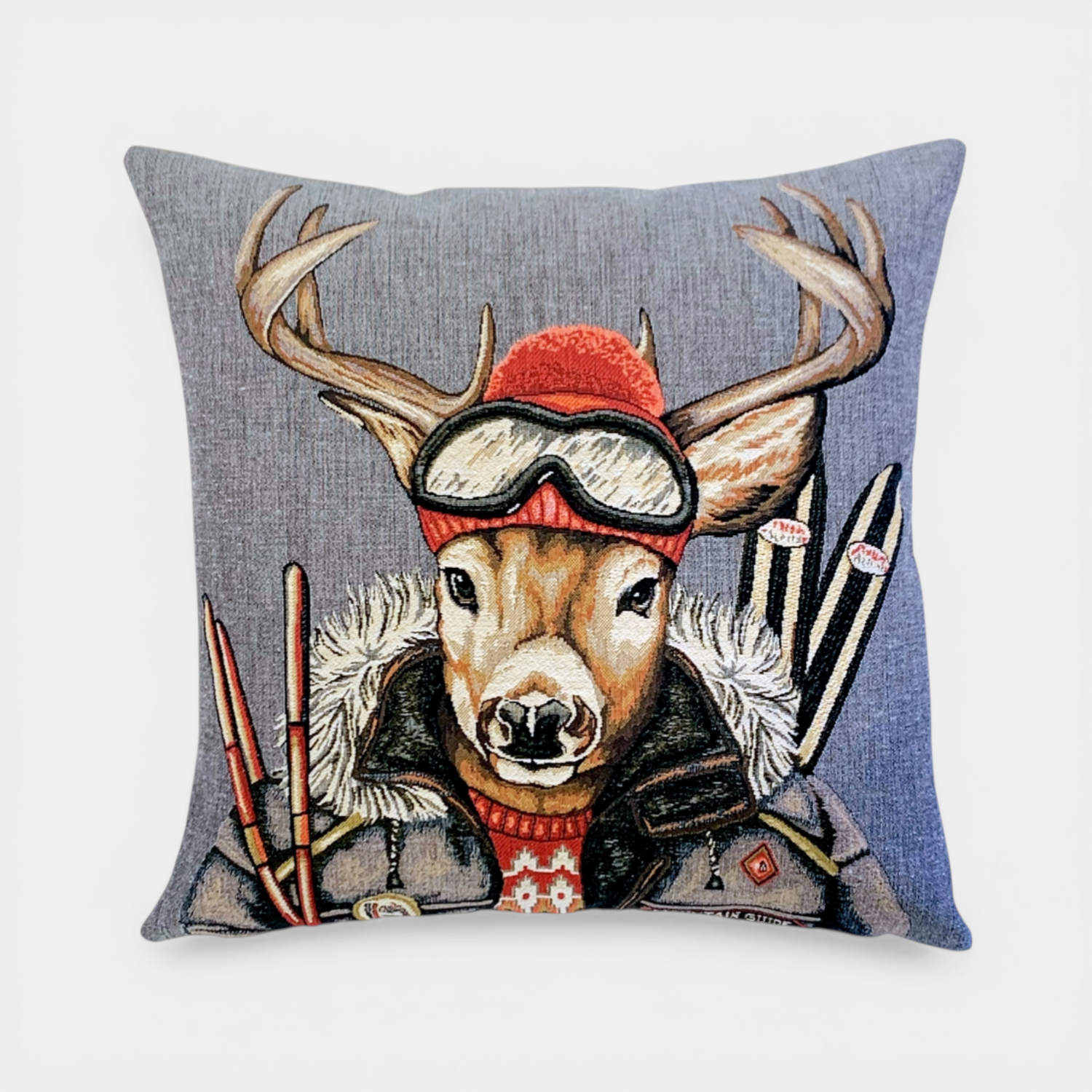 Woven Alpine Stag Toss Pillow