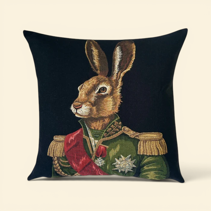 Woven Noble Hare Toss Pillow