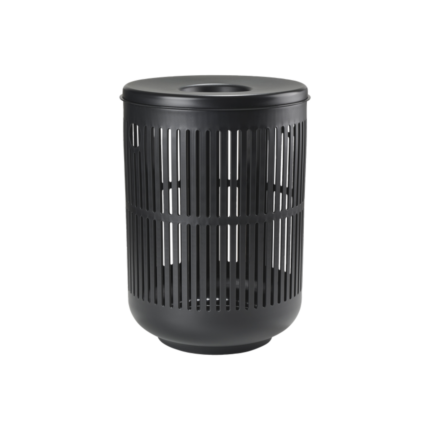 Ribe Laundry Basket w/ Lid - Black