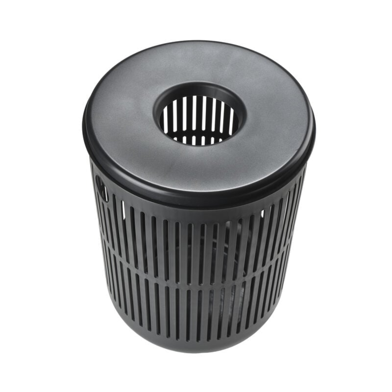 Ribe Laundry Basket w/ Lid - Black