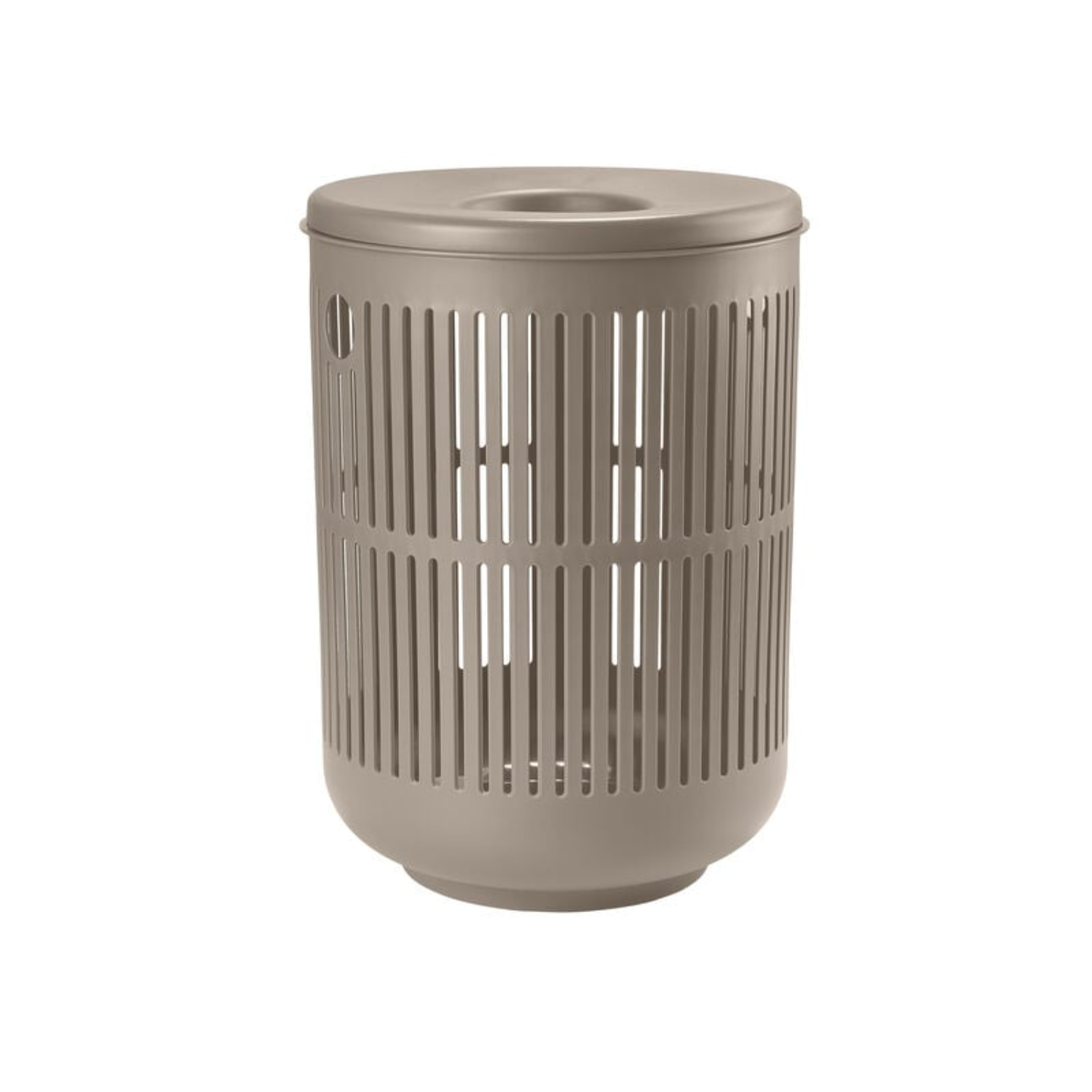 Ribe Laundry Basket W/Lid - Taupe
