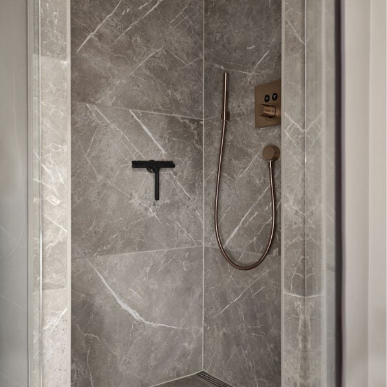 Black Silicone Shower Wiper