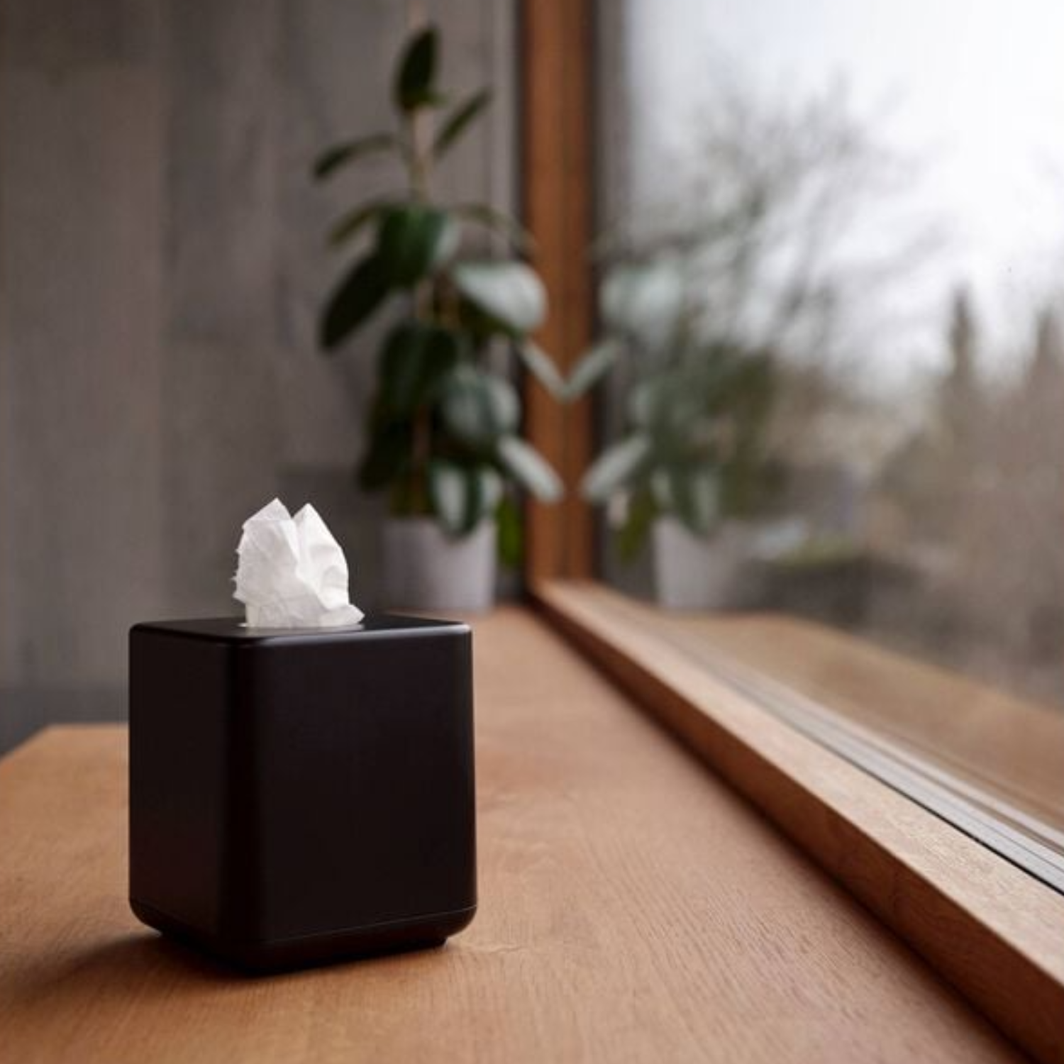 Ribe Square Tissue Box - Black