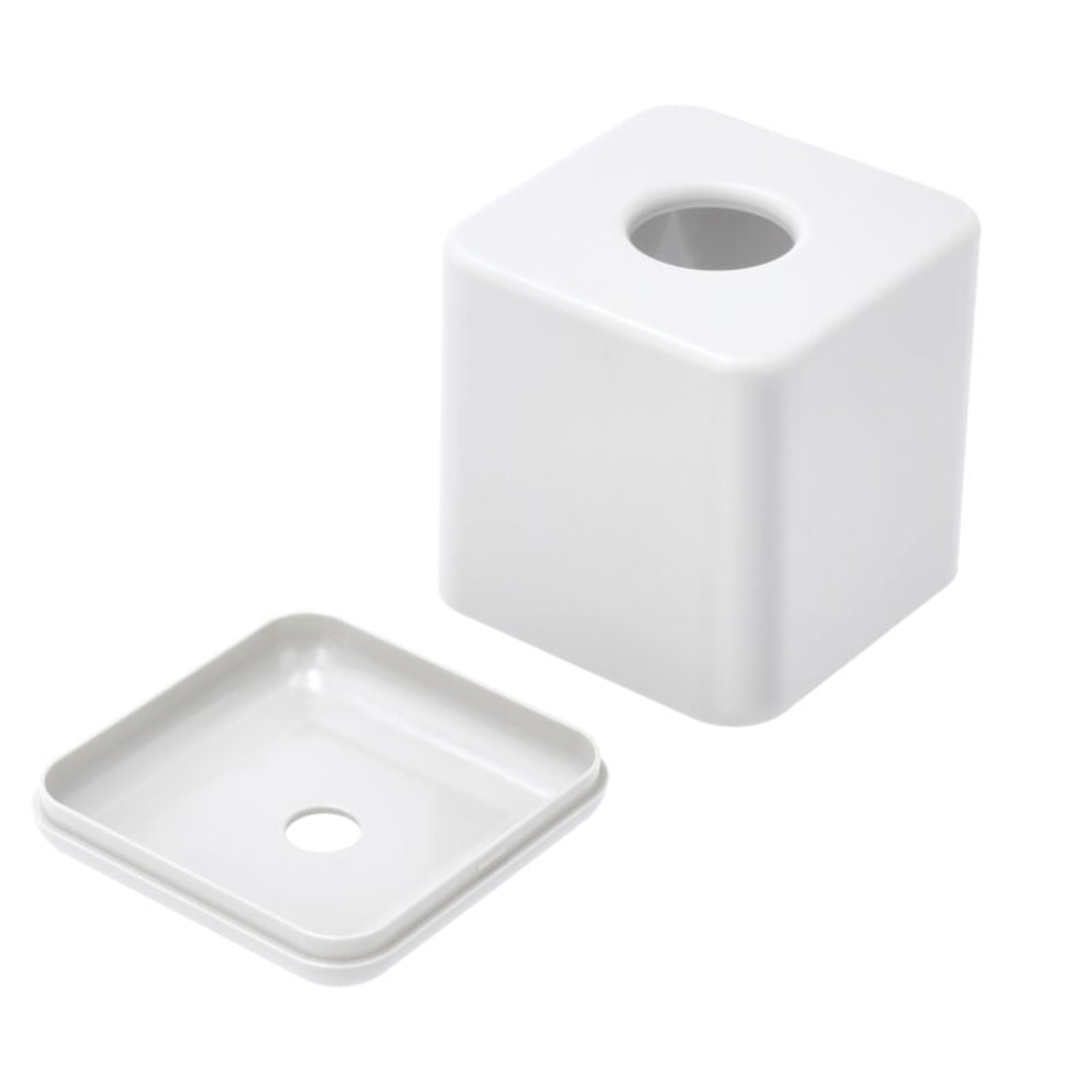 Ribe Square Tissue Box - White