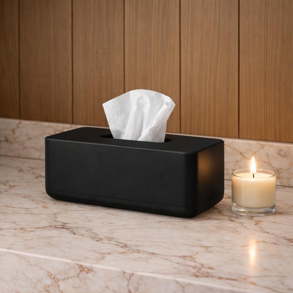 Ribe Rectangle Tissue Box - Black