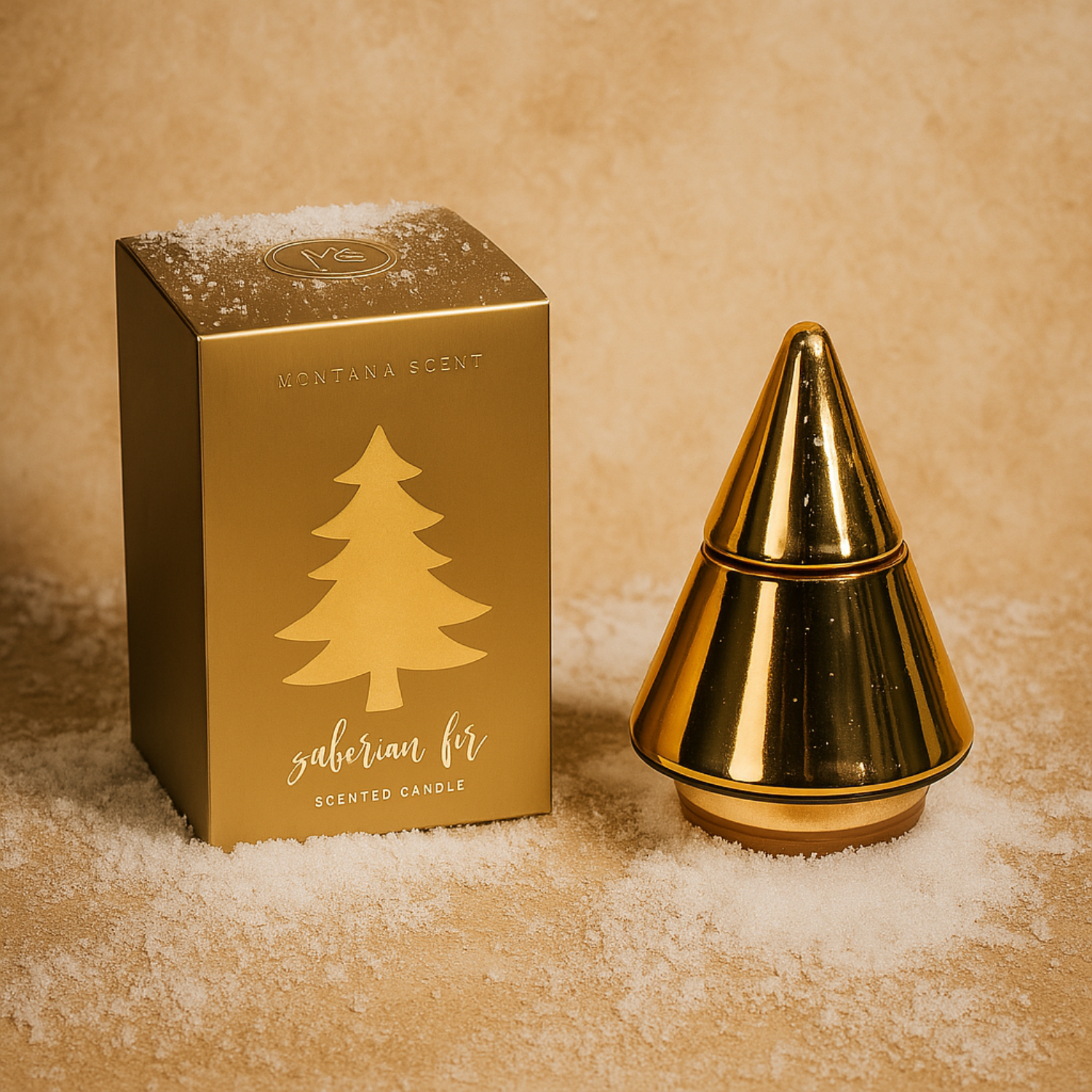 Tree Jar Gold 4.05OZ Candle | Siberian Fir