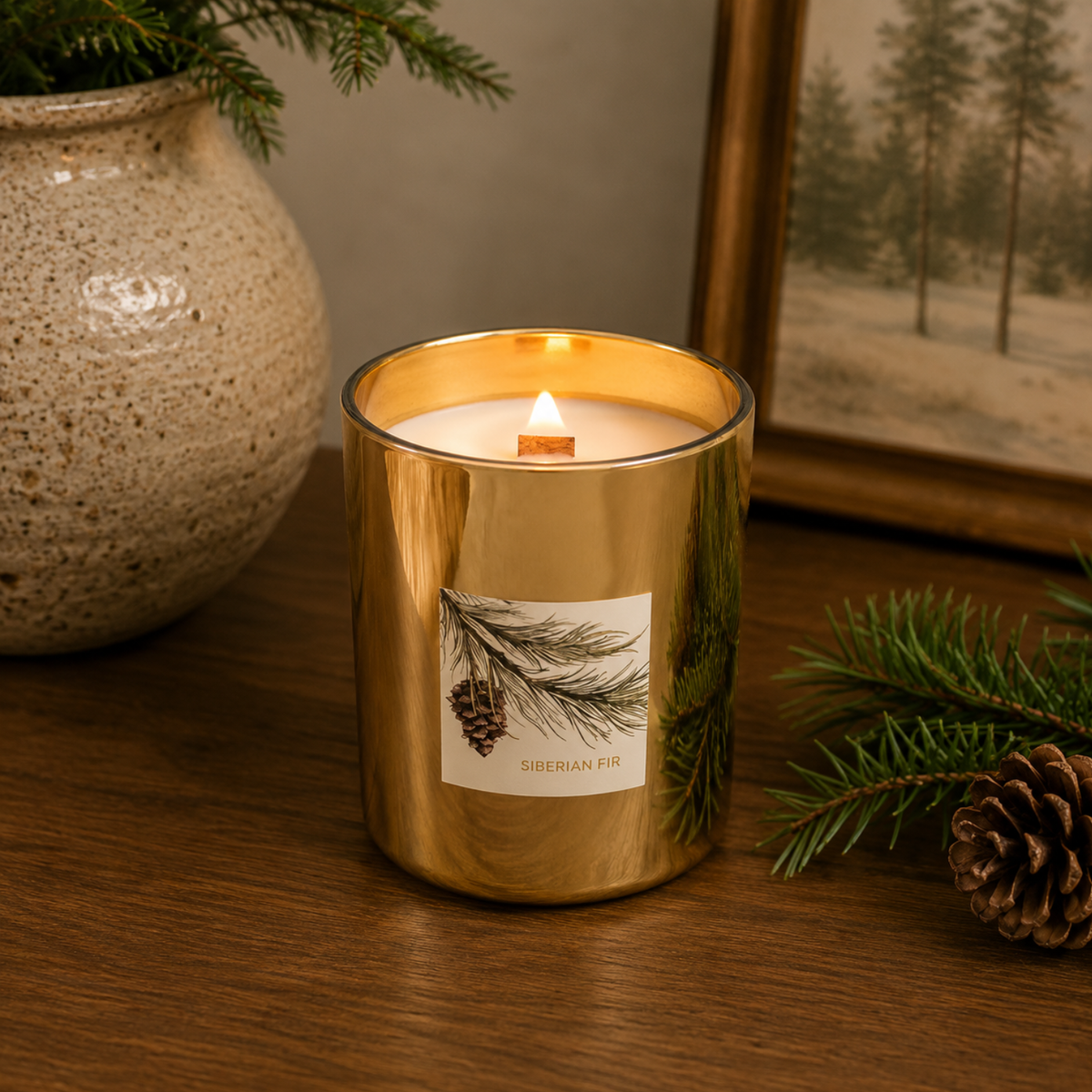 Siberian Fir Gold 16oz Candle