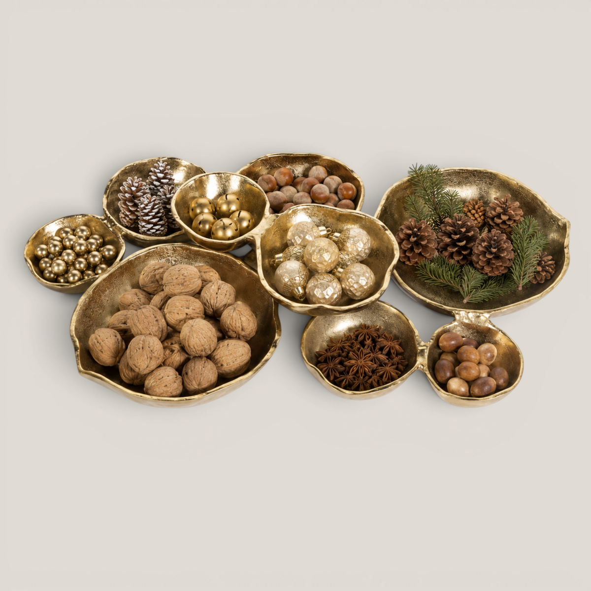 Cluster Dark Gold Decorative Bowls