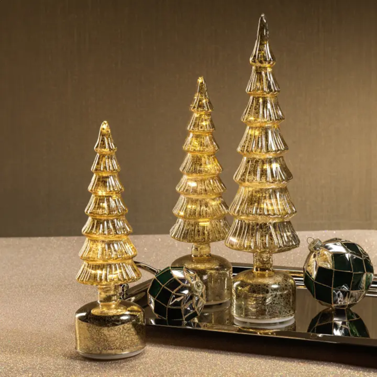 Golden Spark Antique Gold Holiday Tree