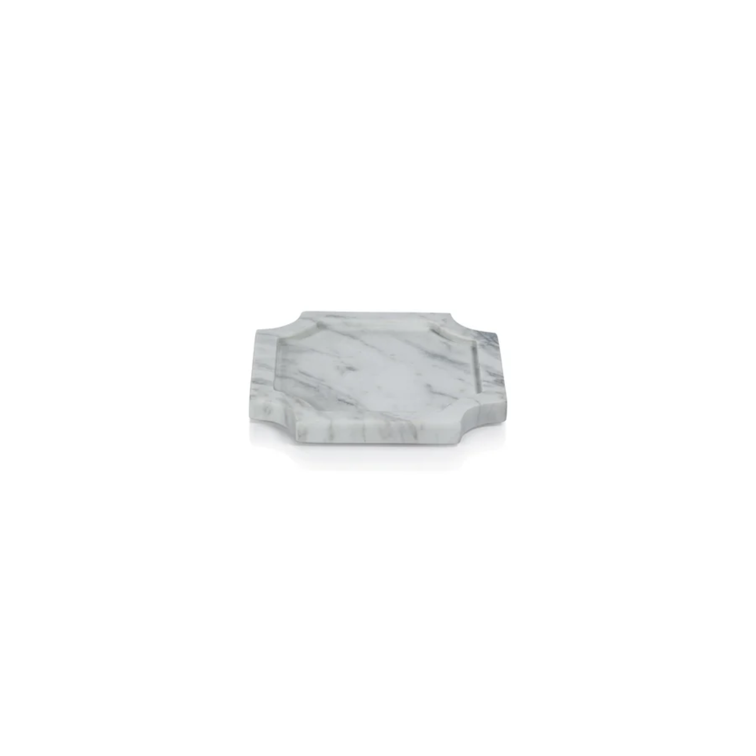 Elise White/Grey Marble Tray