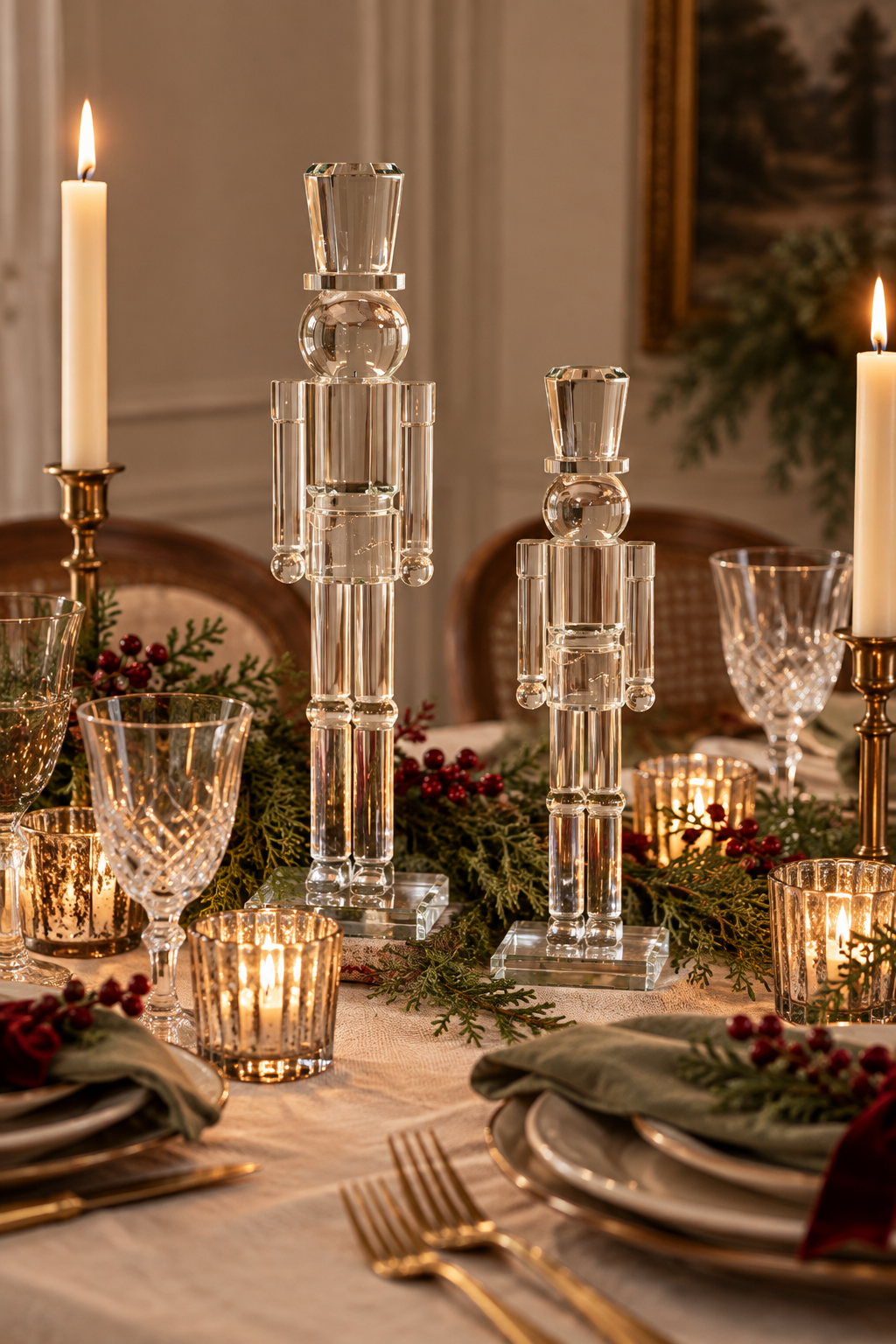 Noel Glass Nutcracker