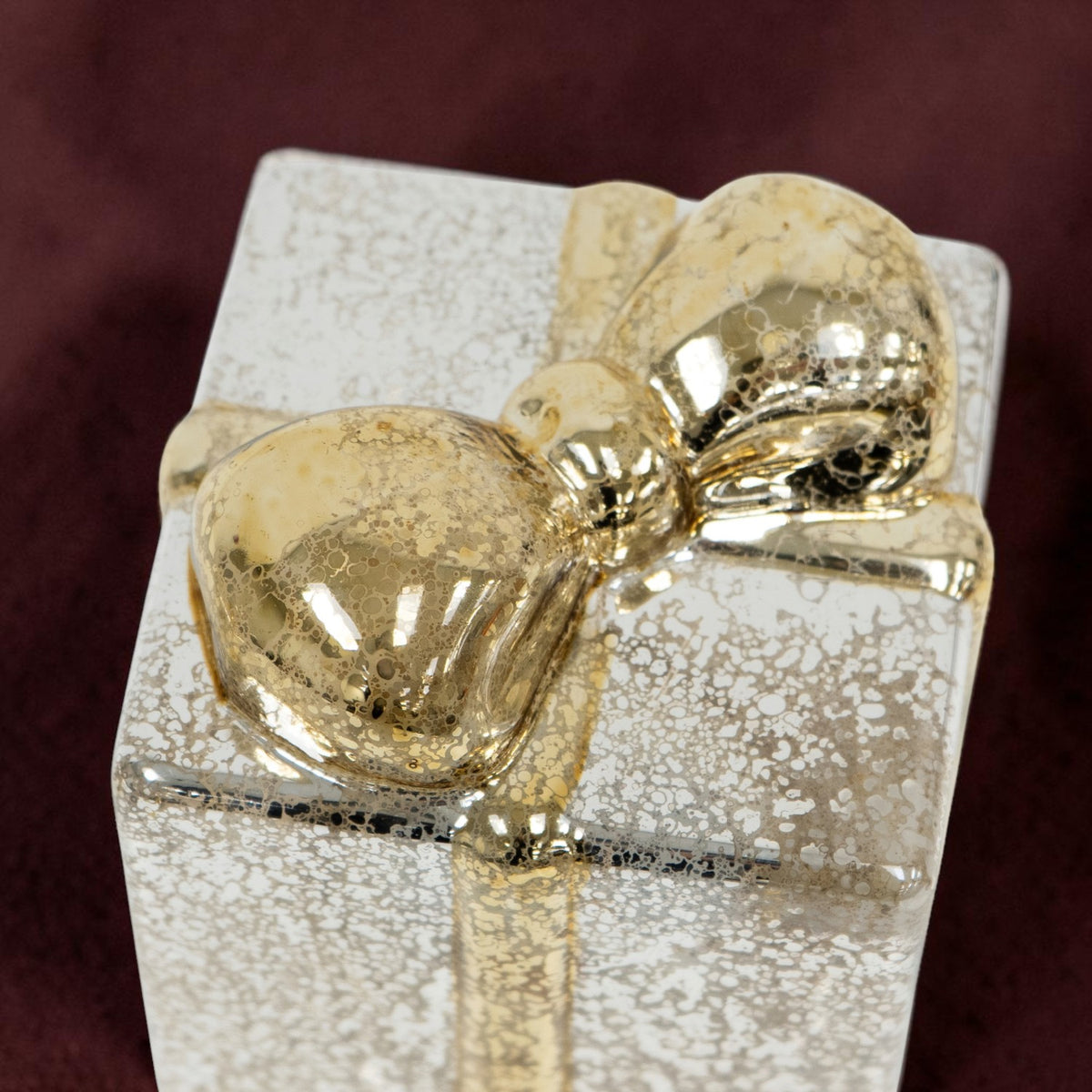 Noel Silver/ Gold Mercury Glass Light-Up Presents