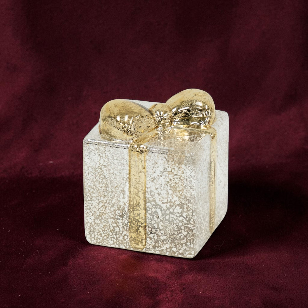 Noel Silver/ Gold Mercury Glass Light-Up Presents