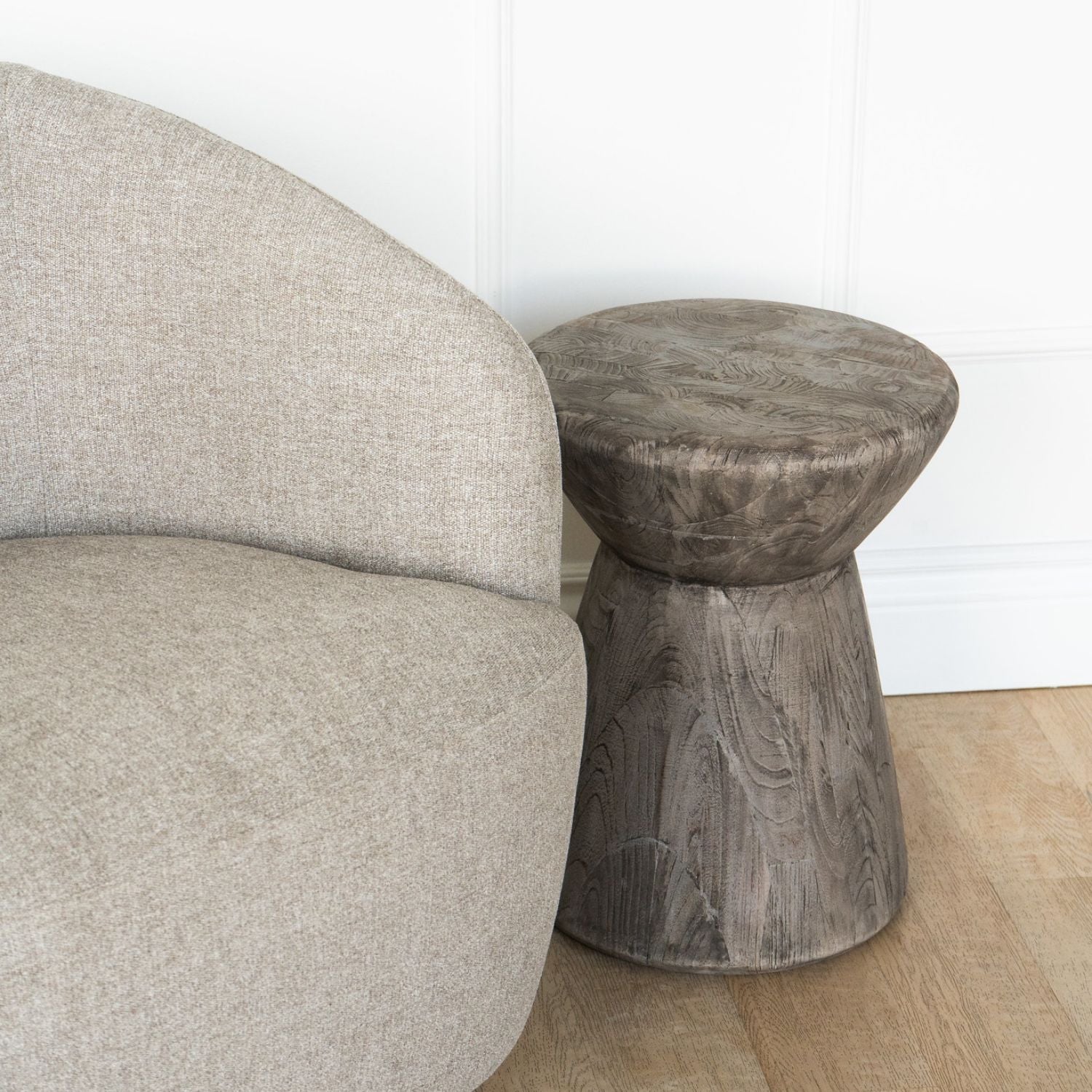 Reclaimed Teak Hourglass End Table