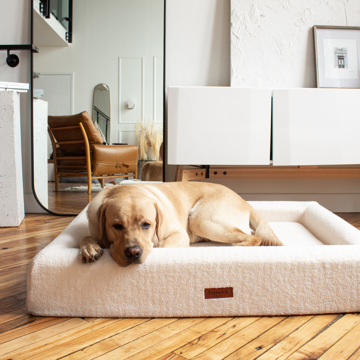 Indoor Sherpa Ivory Dog Bed
