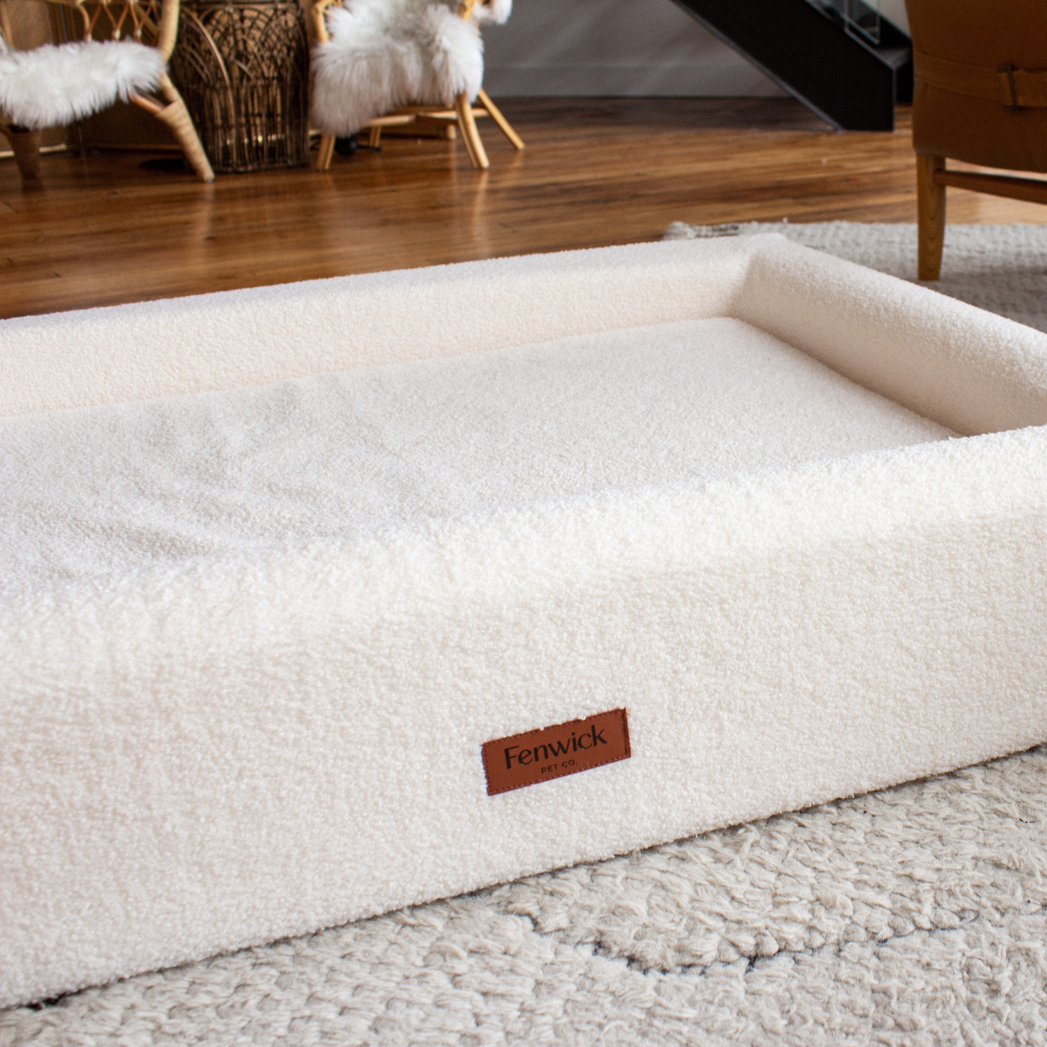 Indoor Sherpa Ivory Dog Bed