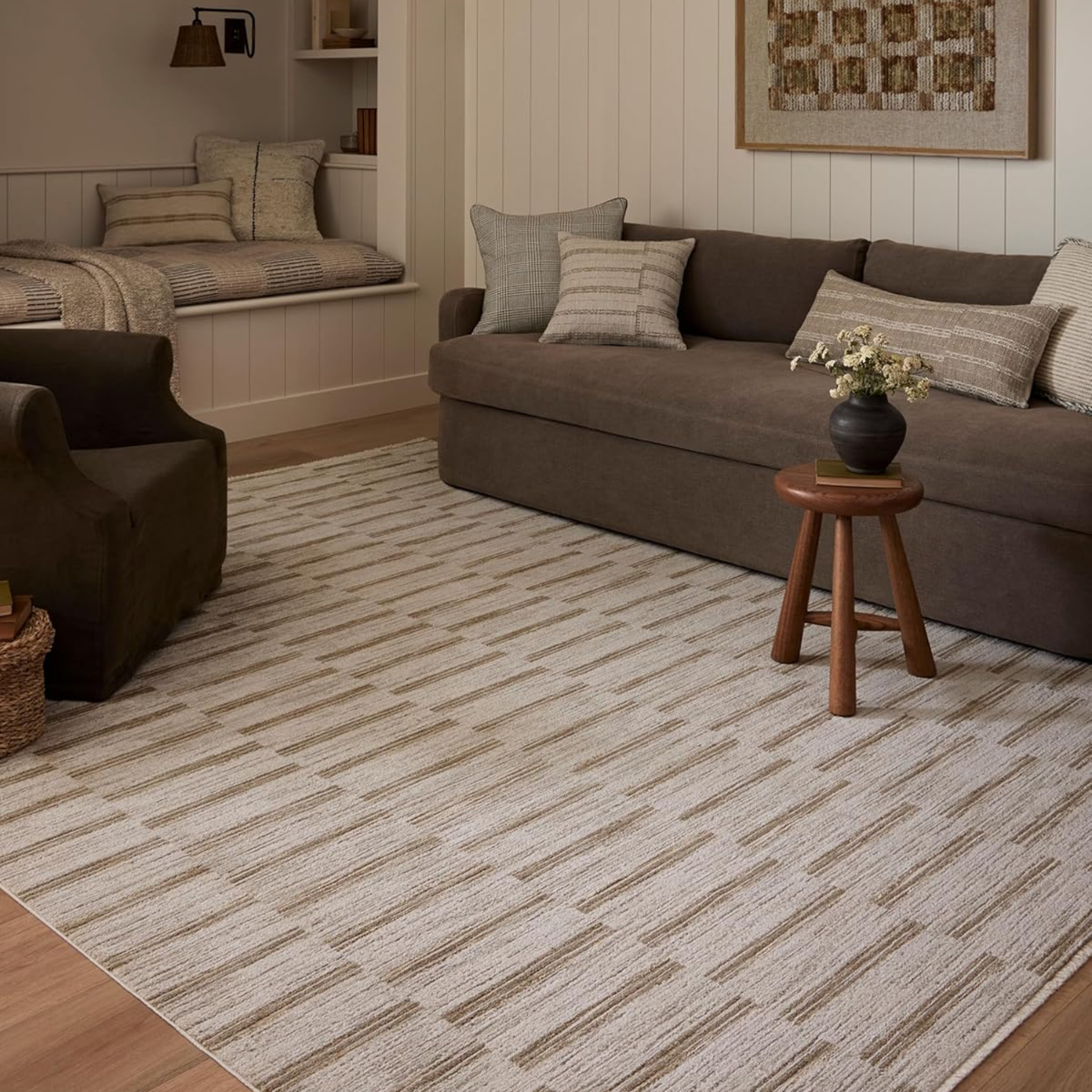 Amber Lewis x Loloi Cali Ivory/ Tobacco Rug