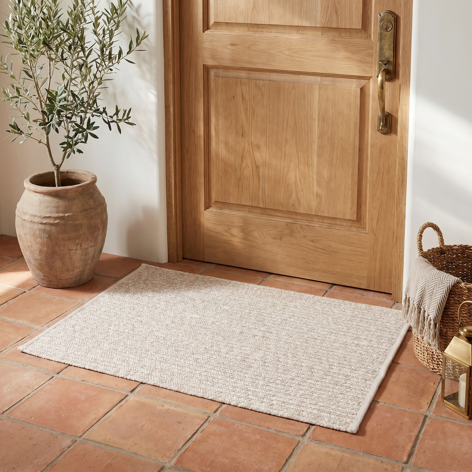 Lakeside Outdoor Textilene Rug - Oatmeal
