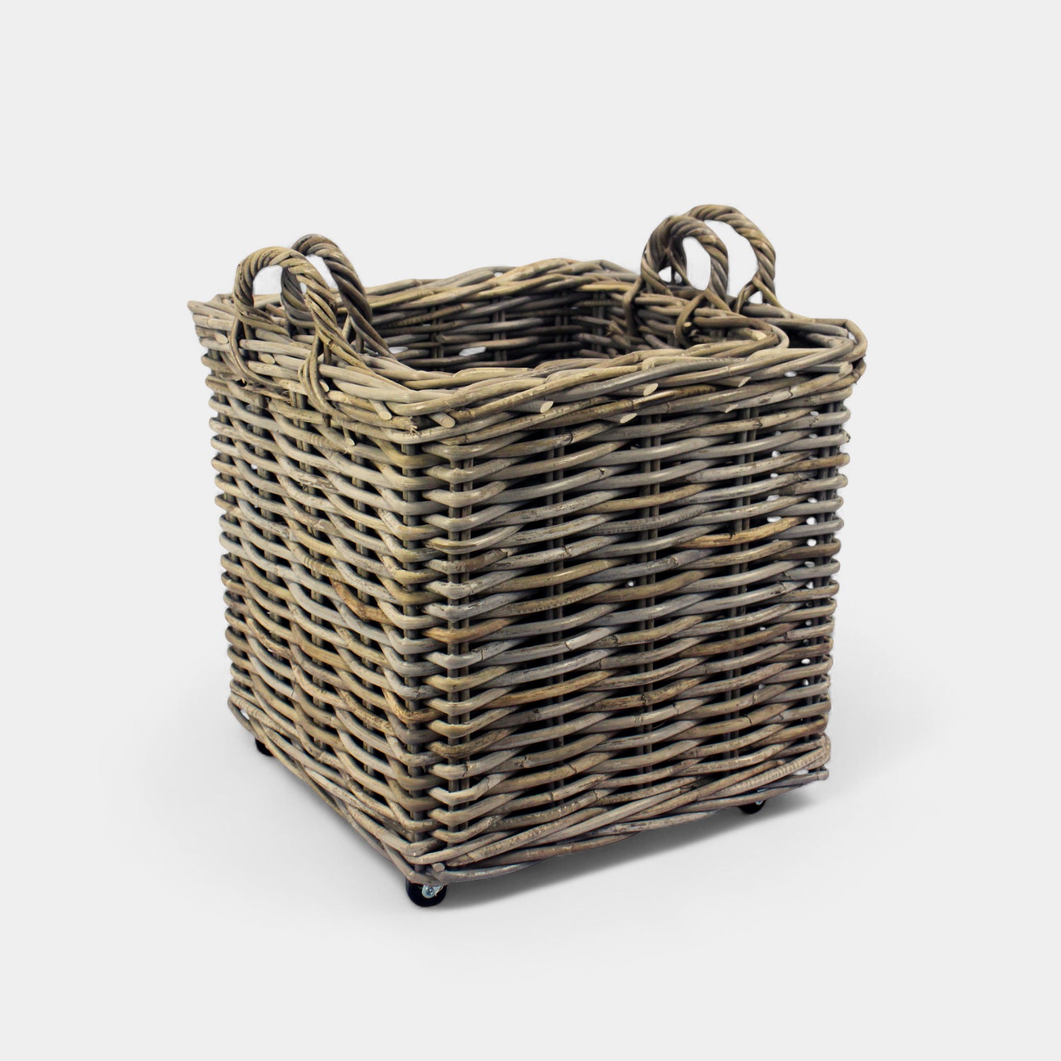 Langley Stackable Rattan Basket w/ Wheels
