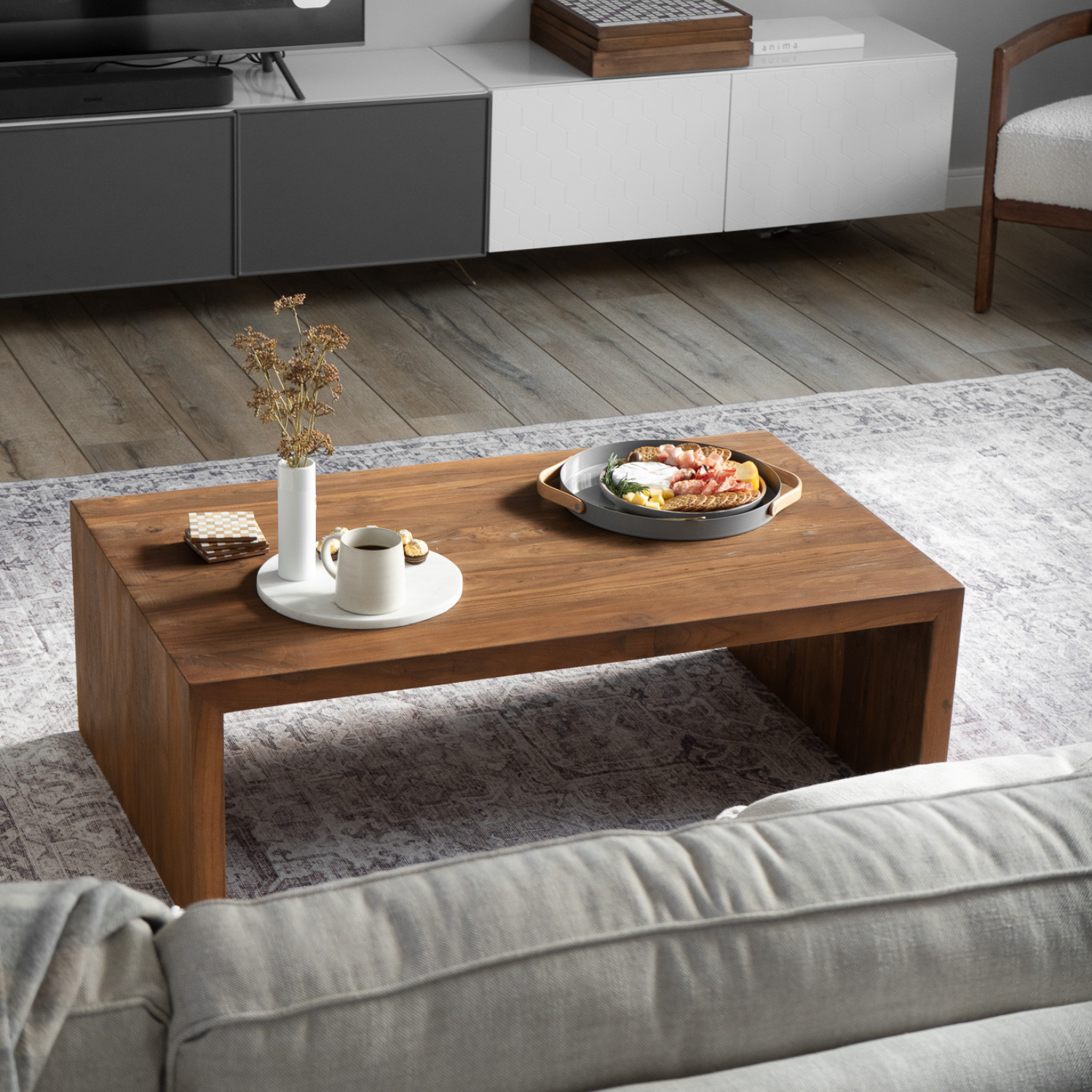 Ledge Linear Teak Coffee Table