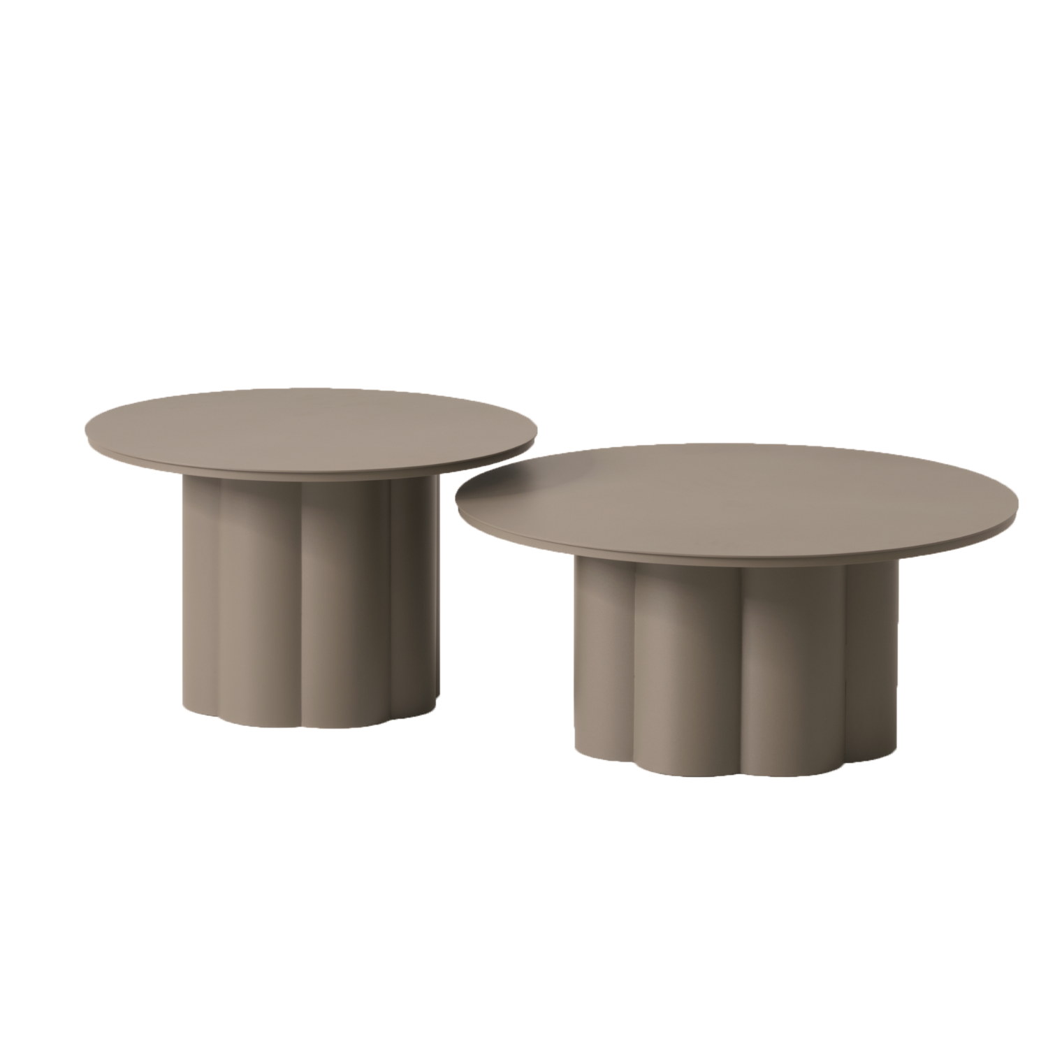 Lotus End Table - Putty Taupe