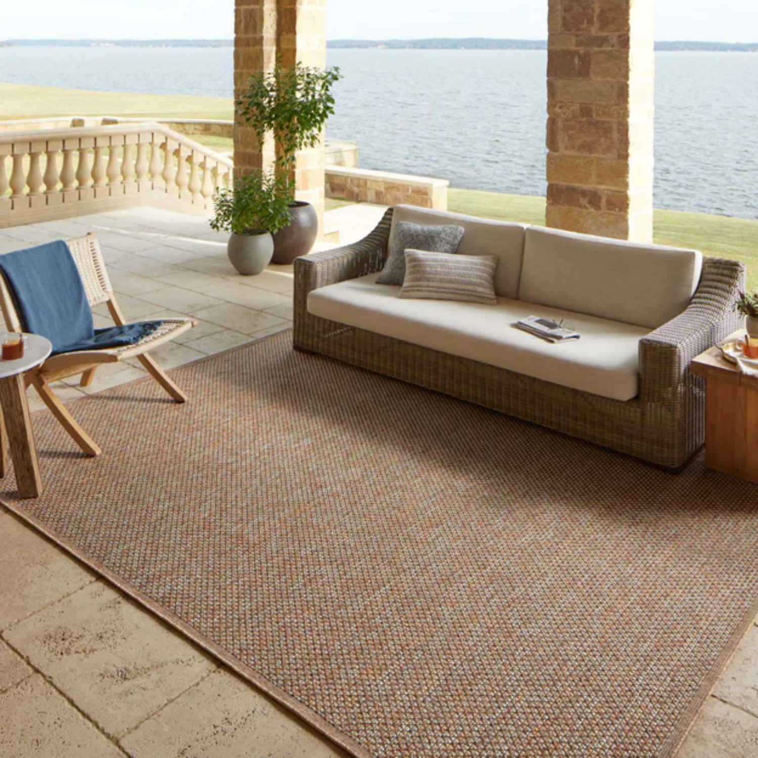 Loloi II Merrick Oatmeal/Sunrise Outdoor Rug
