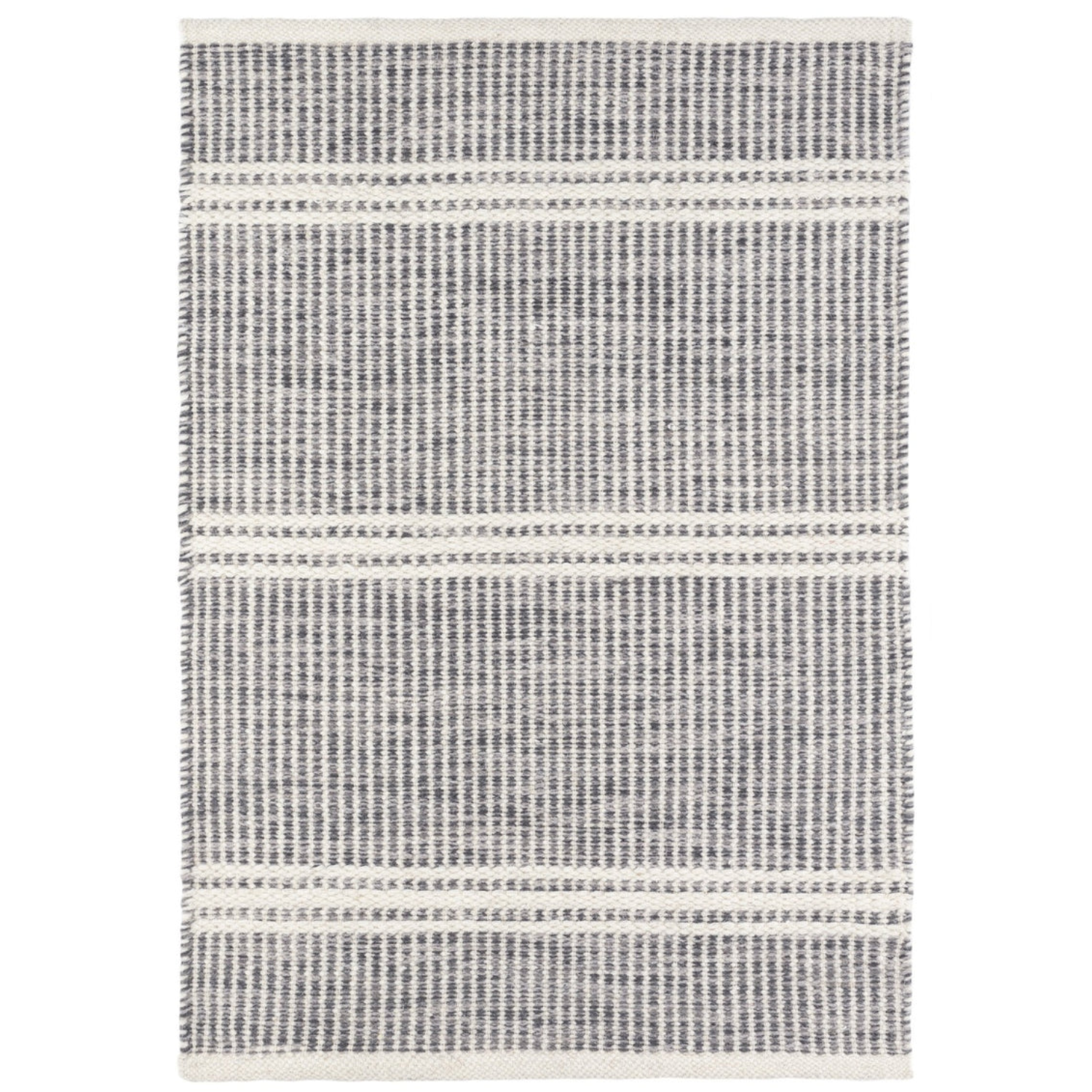 Dash & Albert Malta Grey Woven Wool Rug
