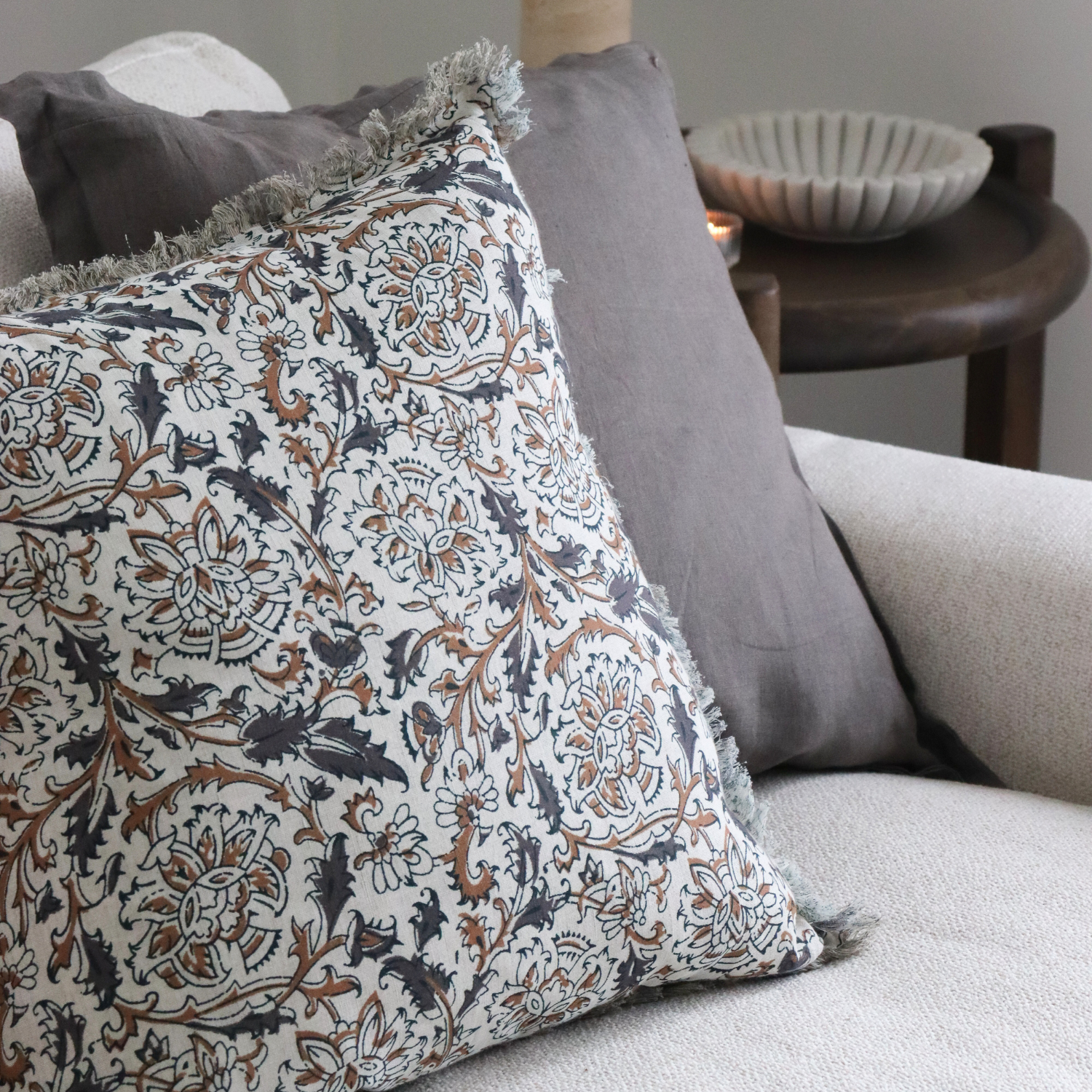 Mosaic Rosehill Block Print Toss Pillow