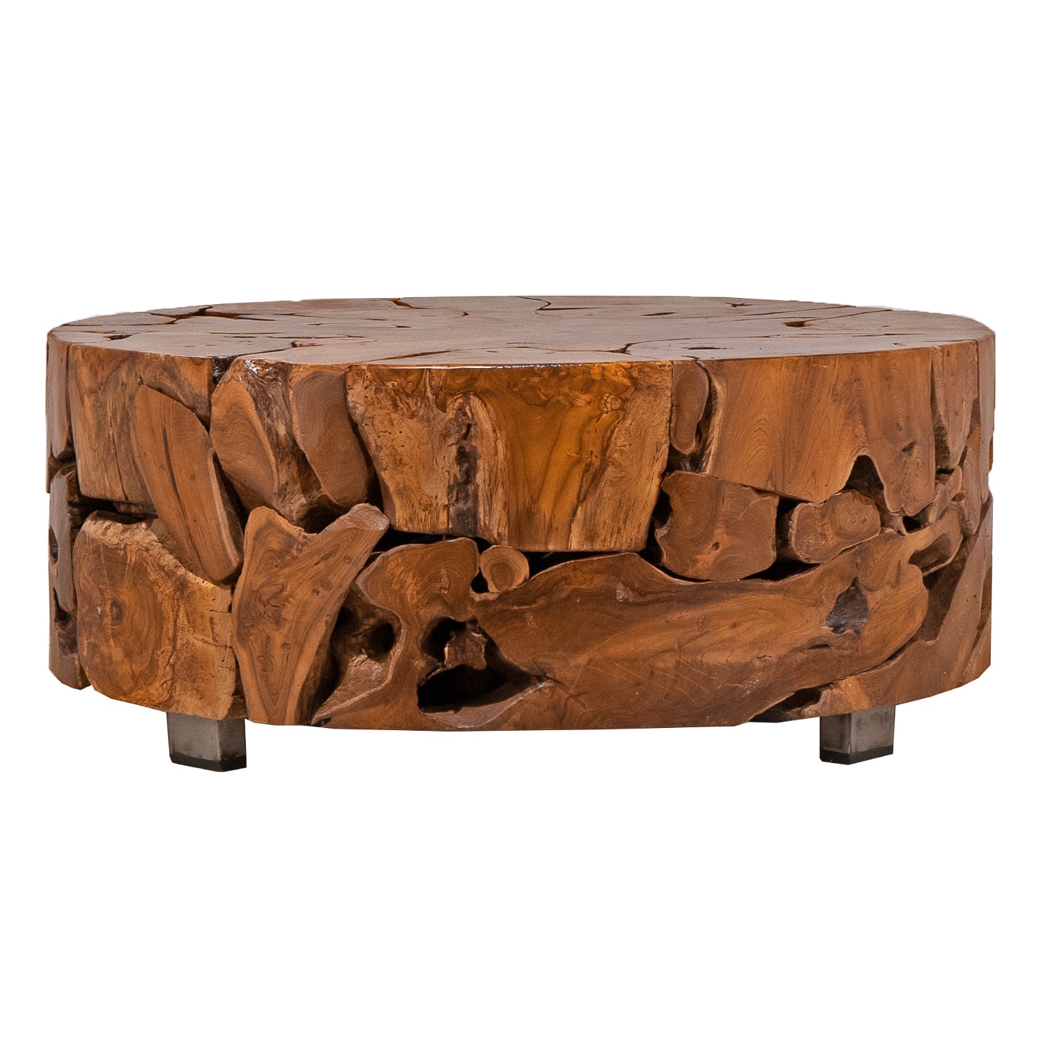 Mosaic Teak Root Coffee Table