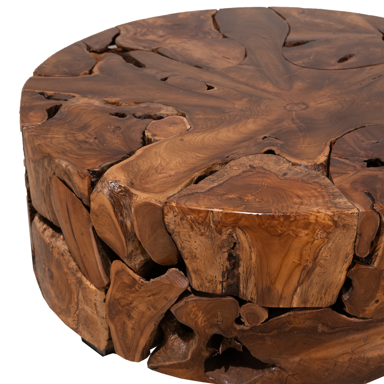 Mosaic Teak Root Coffee Table