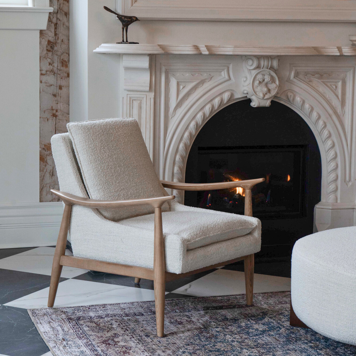 Nassau Lounge Chair - Pearl Boucle