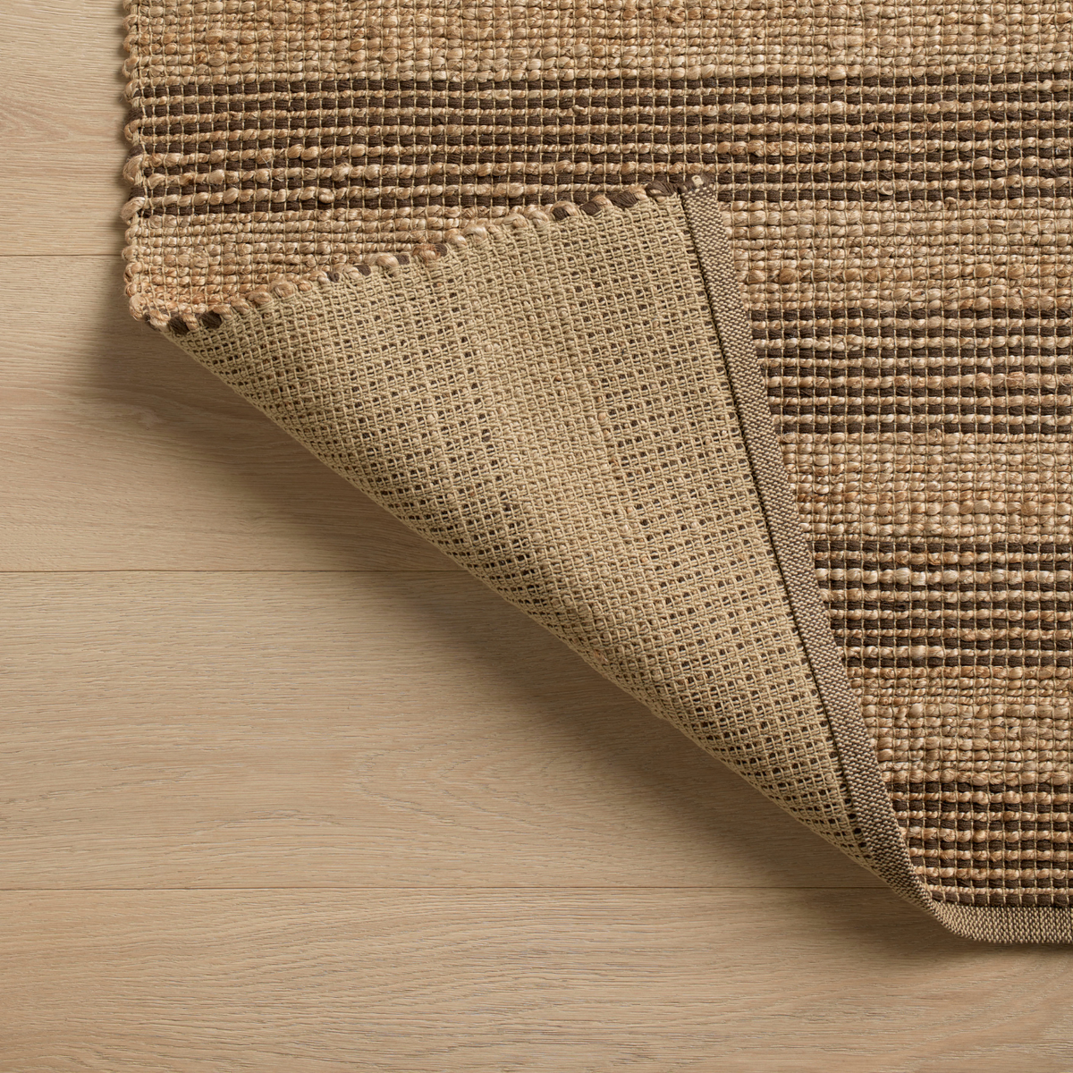 Chris Loves Julia x Loloi Judy Natural/ Chocolate Jute Rug