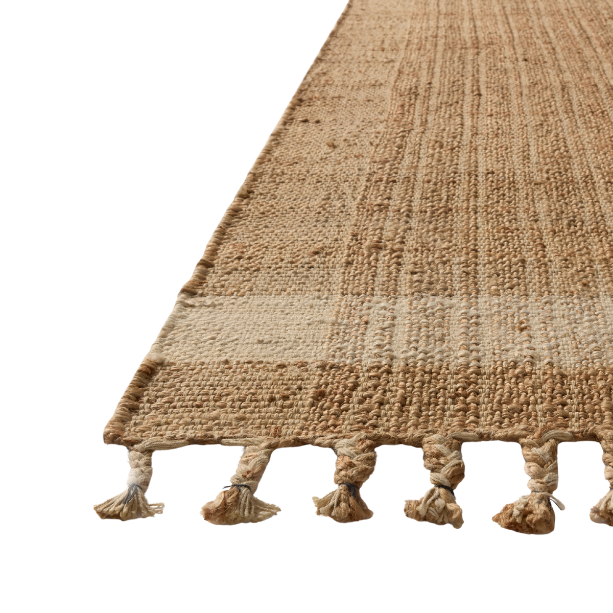 Magnolia Home by Joanna Gaines x Loloi Louie Natural/ Ivory Jute Rug