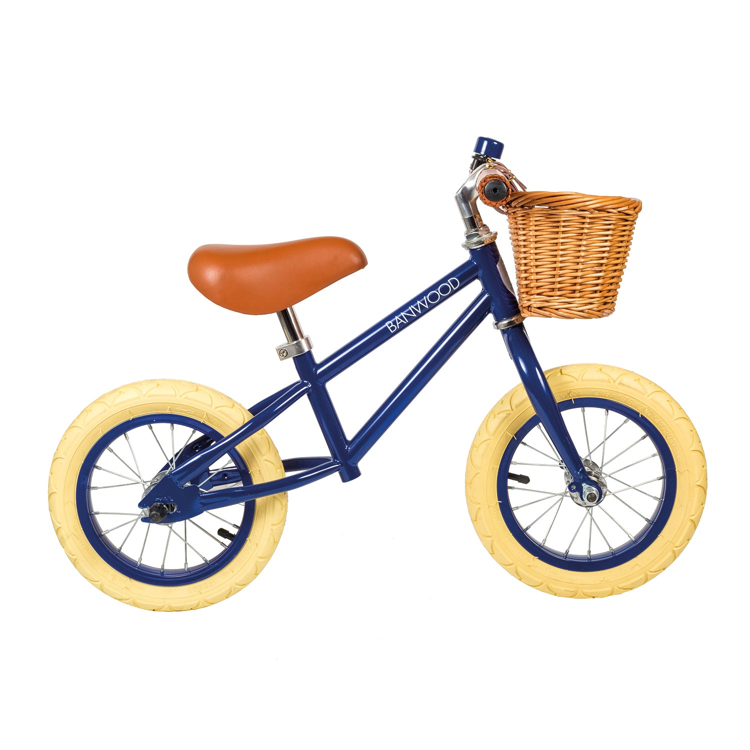 Kids Navy Balance Bike w/ Basket