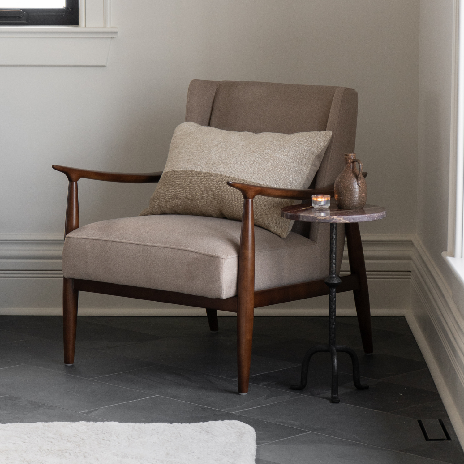 Nevis Lounge Chair - Sand Matte Velvet