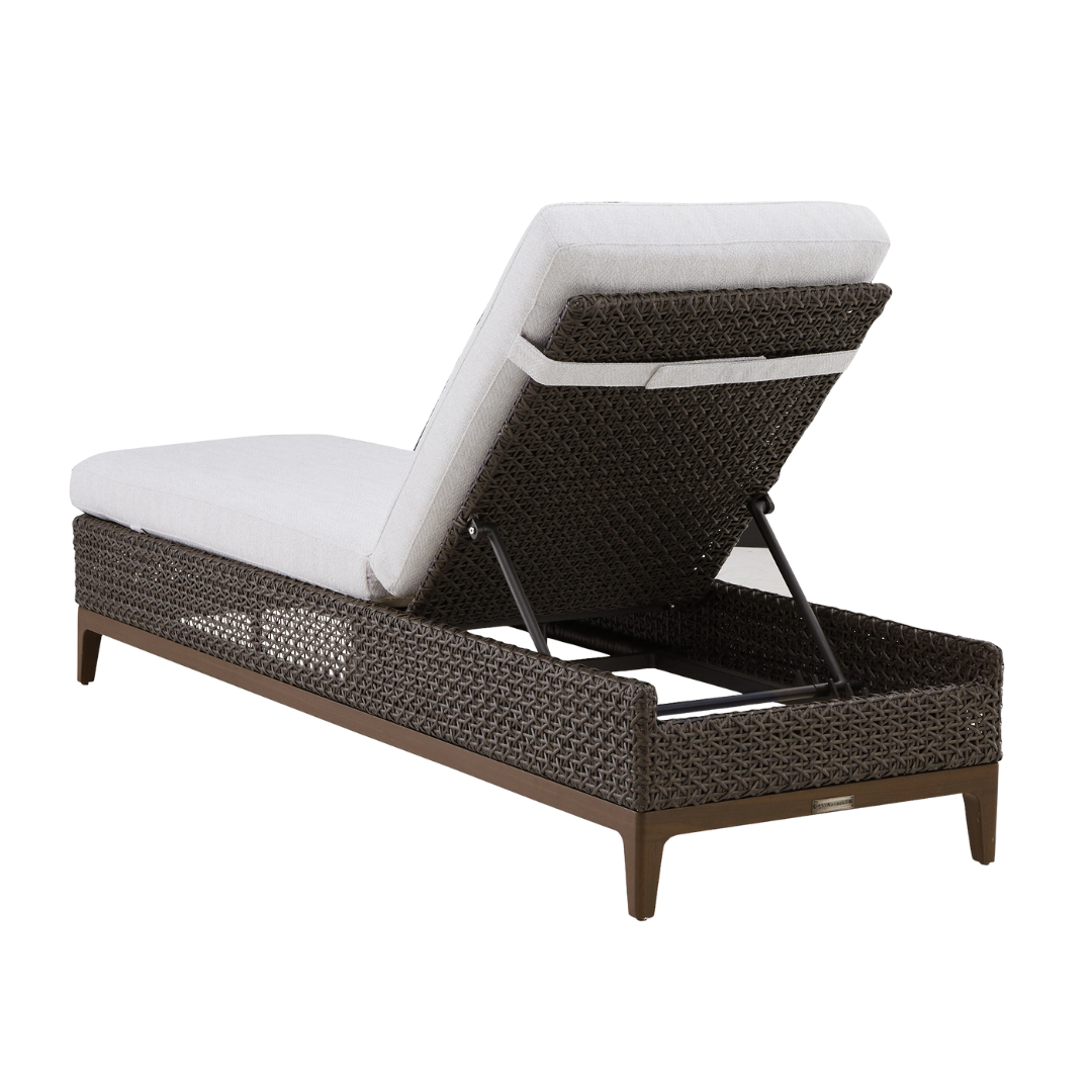 Nottingham Espresso Wicker Chaise Lounge