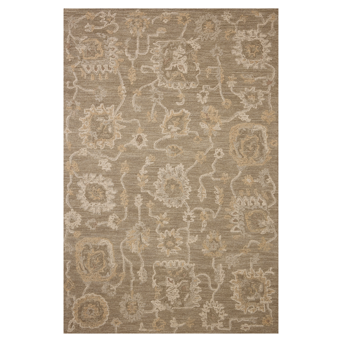 Chris Loves Julia x Loloi Dorothea Oak/ Natural Wool Rug