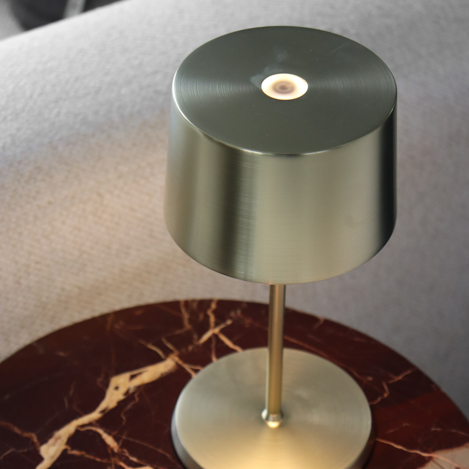 Olivia Pro Mini Cordless Table Lamp - Satin Brass