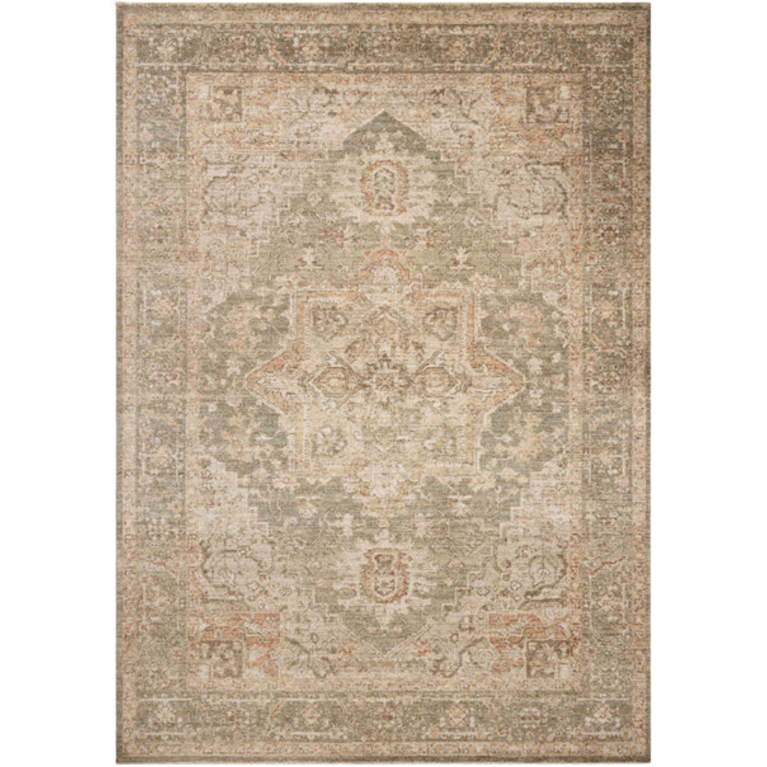 Chris Loves Julia x Loloi Palma Olive/Spice Rug