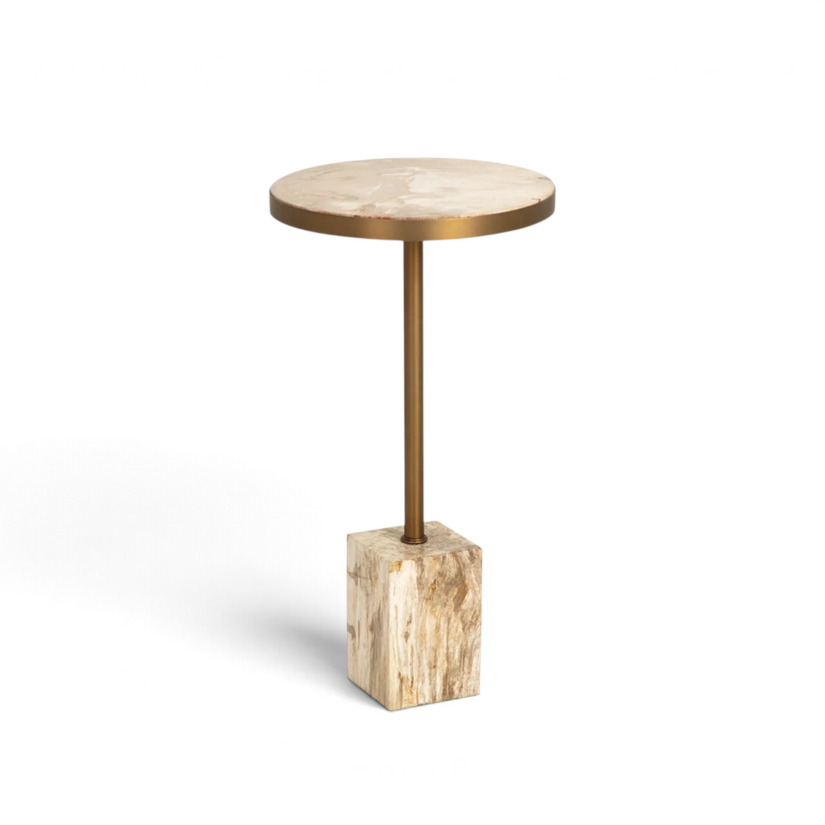 Palazzo Round Wood Side Table - Brown