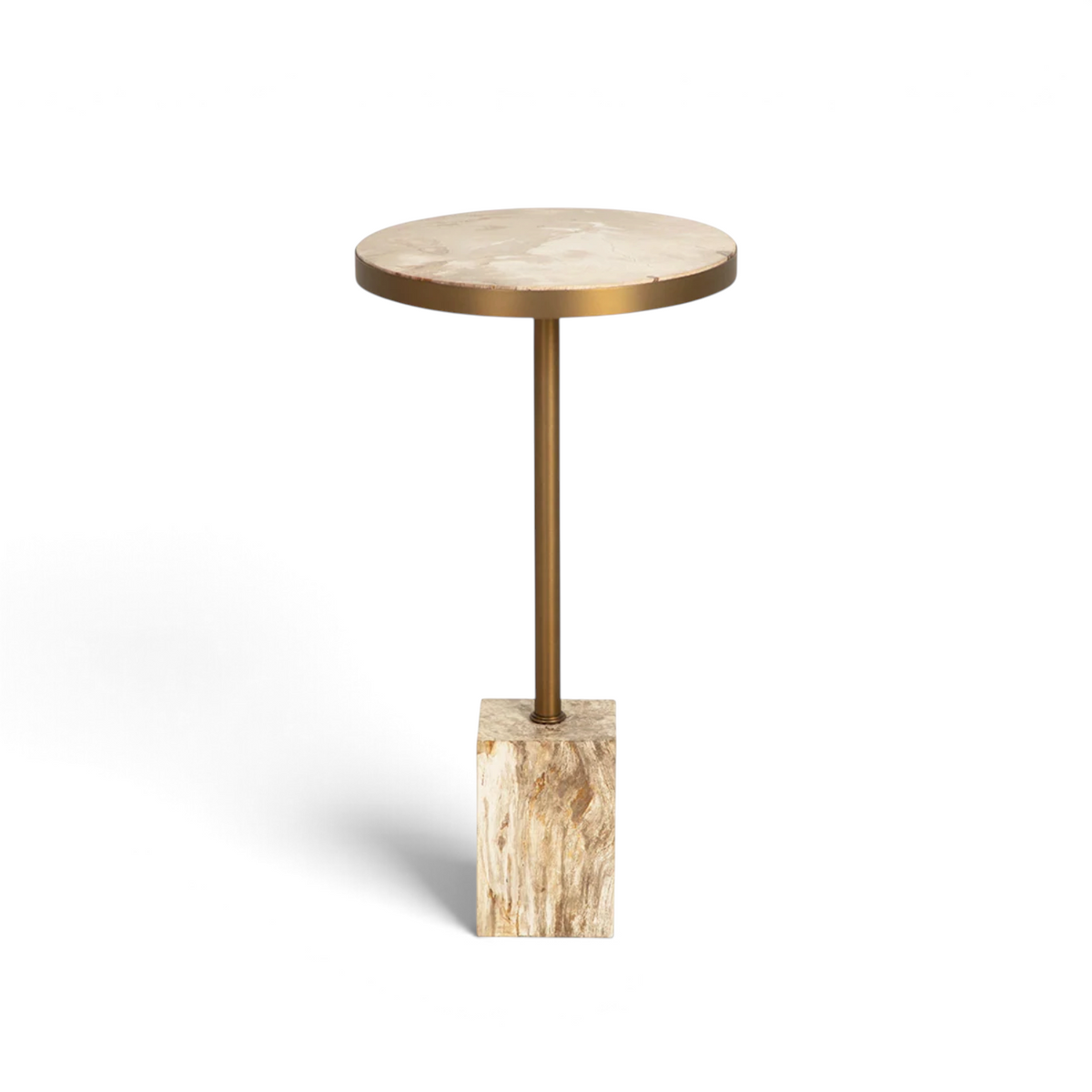 Palazzo Round Wood Side Table - Brown