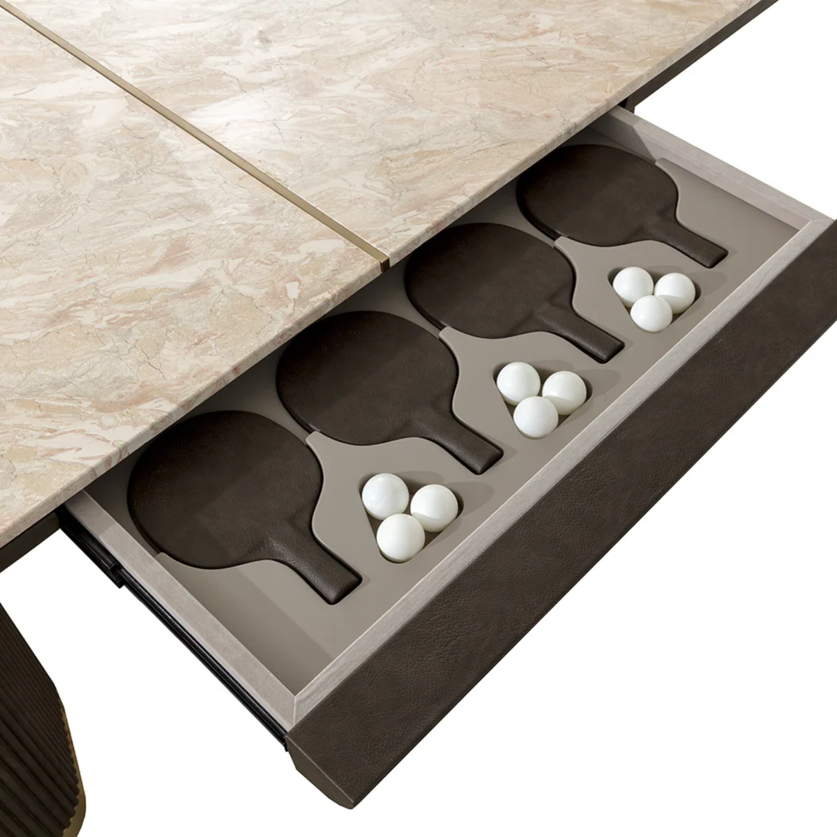 Belmont Ping Pong Game Table - Cappuccino Marble