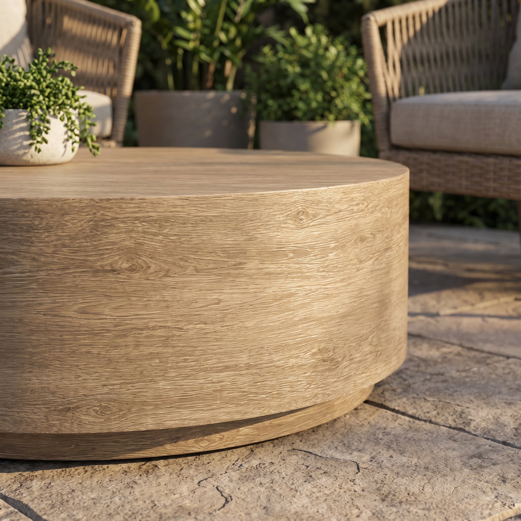 Aurora Round Salvaged Lumber Coffee Table