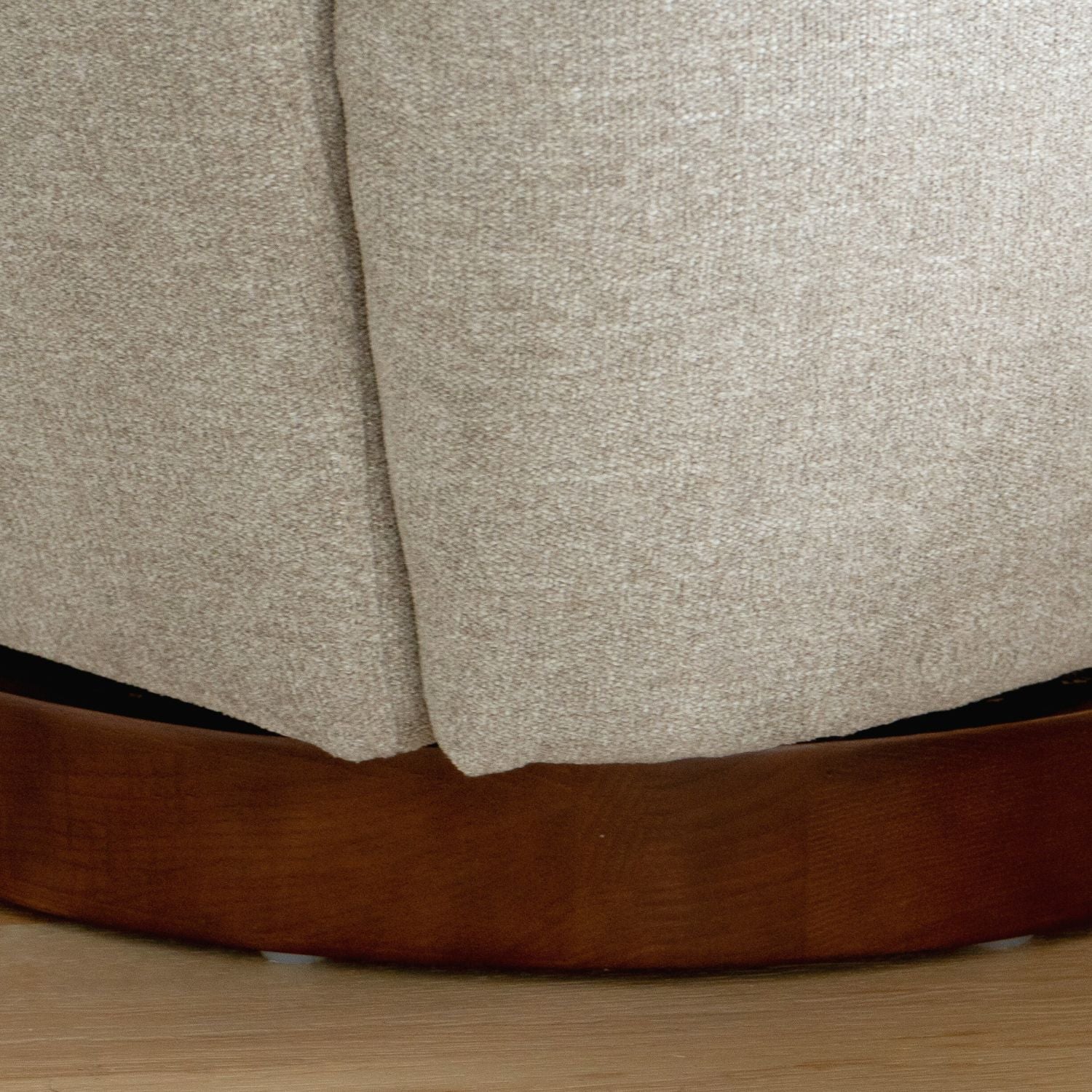 Pod Swivel Lounge Chair - Pebble Sand Chenille