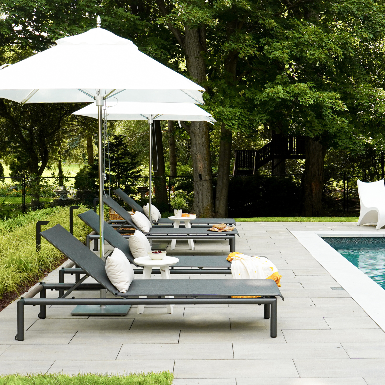 Oxford Slate Grey Chaise Lounge