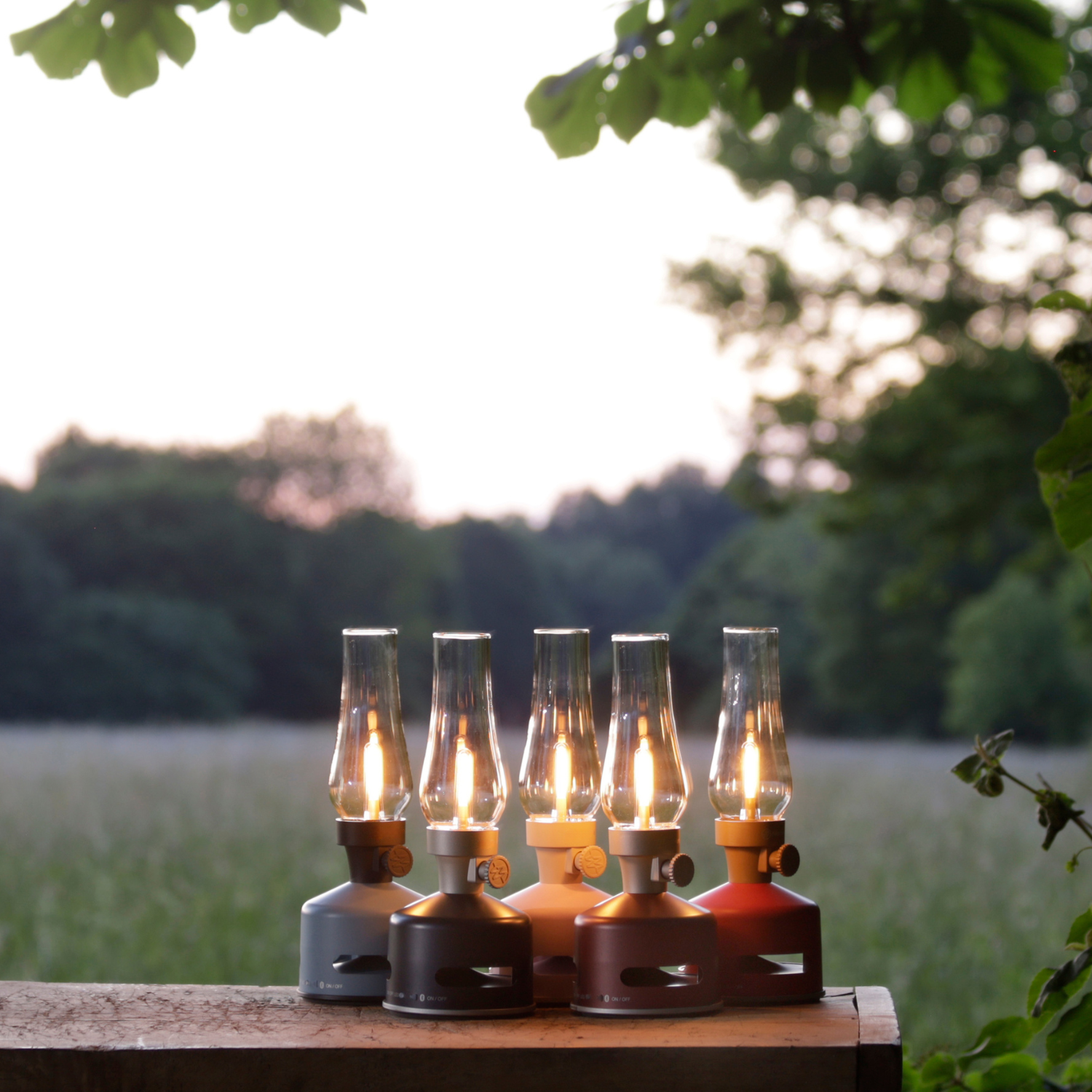 Retro LED Outdoor Lantern w/ Speaker