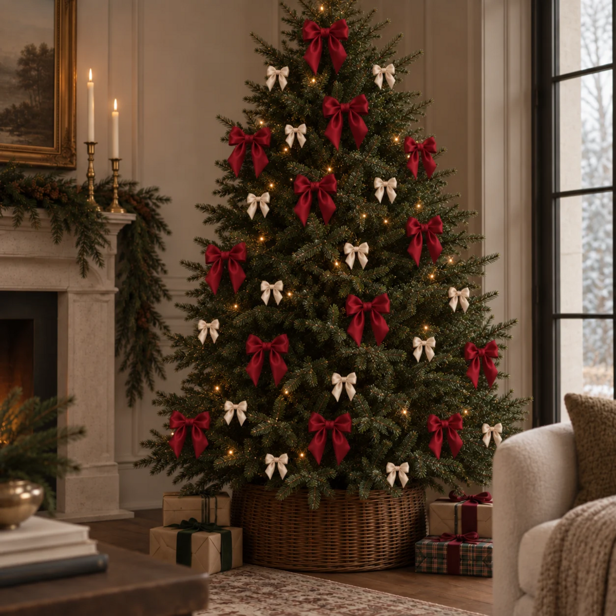 Merry Little Bows Holiday Ornaments (Set of 24)